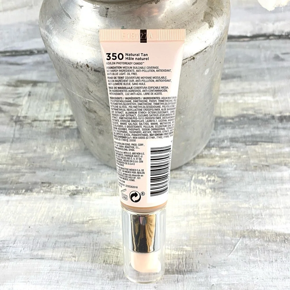 NEW Revlon Foundation PhotoReady Candid Natural Finish Anti-Pollution Base N.Tan
